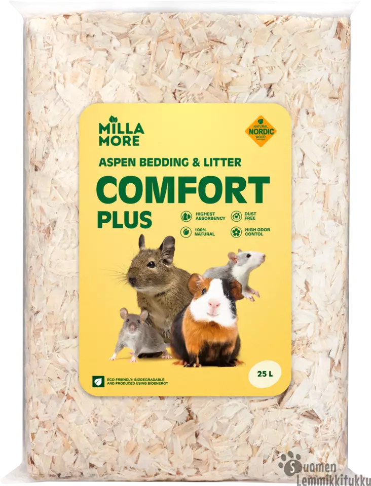 MIllamore Comfort Plus 25l n.1,4kg - Kanin ja jyrsijän heinät, kuivikkeet - 42273 - 1