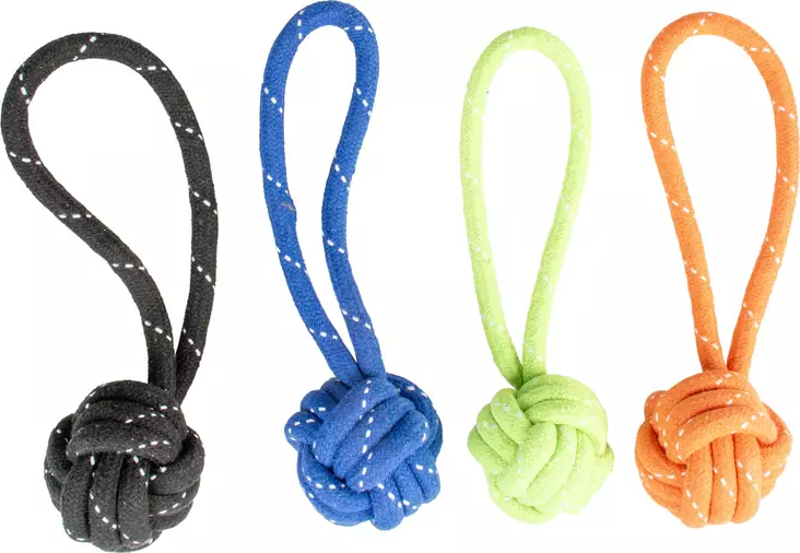 Duvo+ Köysipallo narukahvalla - Koiran köysi- ja vetolelut - 38003 - 1