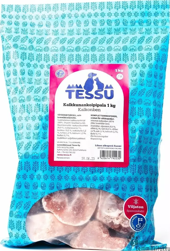 Kalkkunankoipipala 4x1kg, ennakkotilaus - Tessu raakaruoka - 41413 - 1