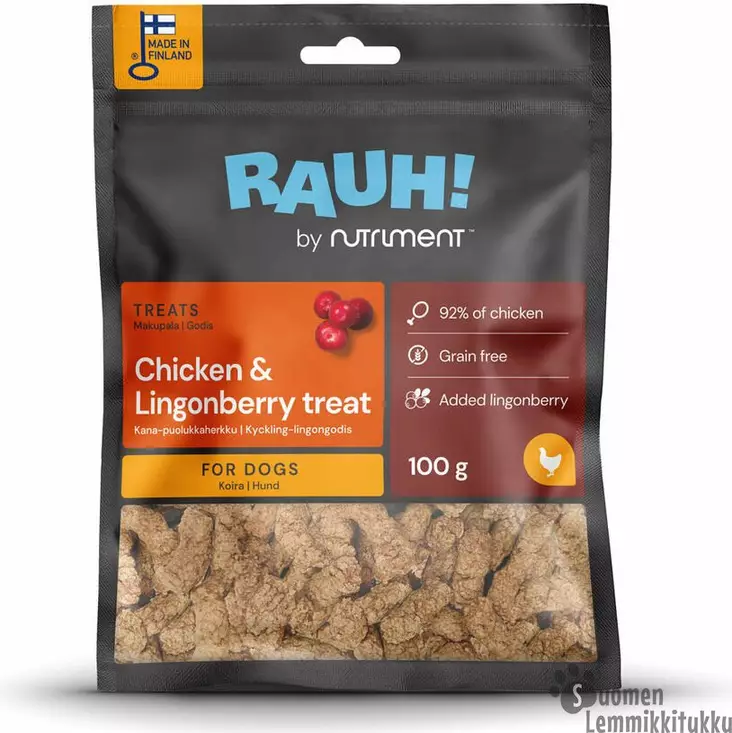 Rauh! Kana-puolukkaherkku 100g - Pehmeät makupalat koiralle - 42603 - 1