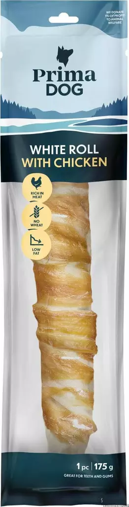 Primadog Kanapururulla 38cm 175g - Nahkaluut koiralle - 42723 - 1