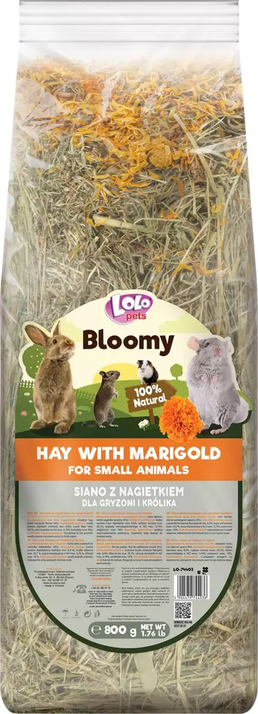 Lolo Pets Kukkaisheinä samettikukka 800g - Kanin ja jyrsijän heinät, kuivikkeet - 43063 - 1