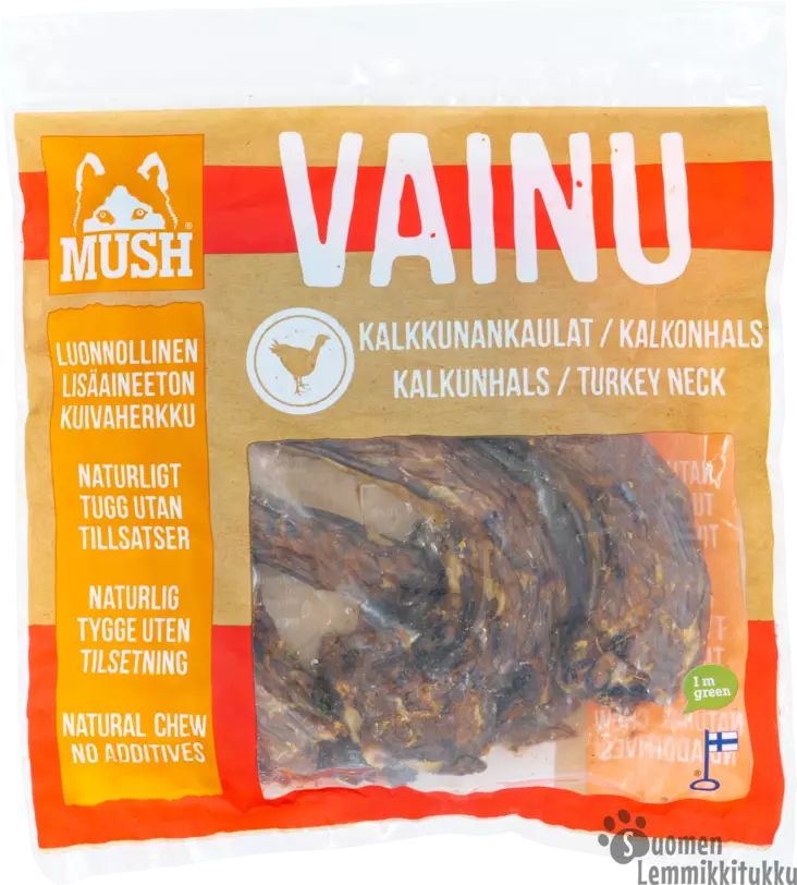Vainu Kotimainen kalkkunan kaula, 250g - Luut koiralle - 42353 - 1