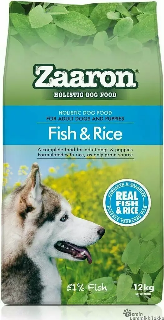 Zaaron Holistic Fish & Rice AITO tuorekala-riisi 12 kg - Kuivaruoka normaaliaktiiviselle koiralle - 39013 - 1