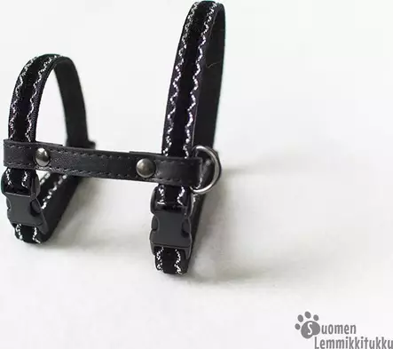 H-valjas, kanin valjaat, musta - Kissan valjaat - 40404 - 1