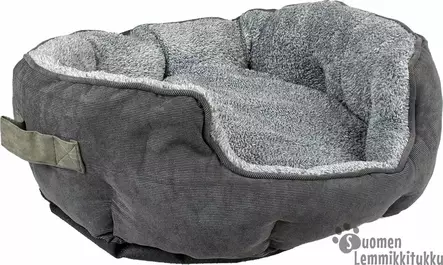 Lemmikin peti, ovaali, vakosamettia, antrasiitti - Koiran pedit - 40334 - 1