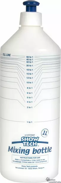 Show Tech Mitta- ja sekoituspullo, 1 litra - Koiran trimmaustarvikkeet - 37654 - 1