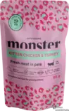 Monster Cat kitten chicken& turkey 8x85g - Kissan märkäruoka - 40194 - 1