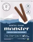 Monster Dog Dental Chew Grain Free Chicken M 28 kpl - Koiran hampaidenhoito - 41214 - 1