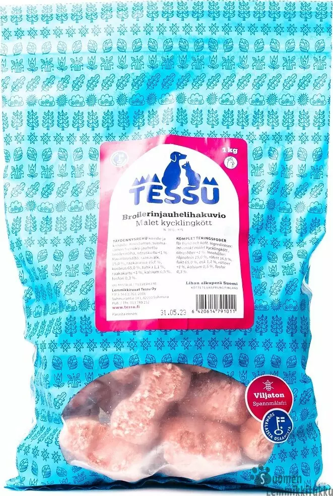 Broilerin jauhelihakuvio luuton, ennakkotilaus 4x1kg - Tessu raakaruoka - 37484 - 1