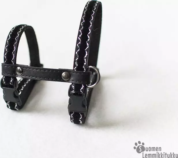 H-valjas, kanin valjaat, musta - Kissan valjaat - 40404 - 1