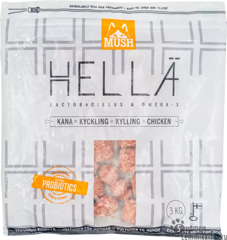 Hellä kana 3x3kg, ennakkotilaus - Mush raakaruoka - 41114 - 1
