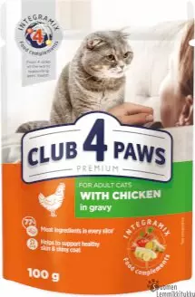 Club 4 Paws Kanaa kastikkeessa 80g - Kissan märkäruoka - 42324 - 1