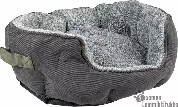Lemmikin peti, ovaali, vakosamettia, antrasiitti - Koiran pedit - 40334 - 1
