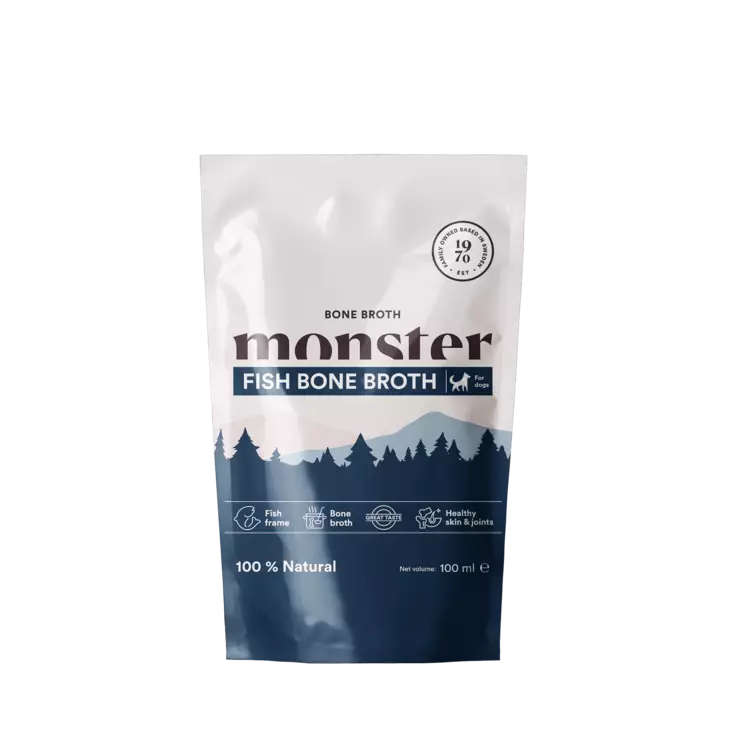 Monster Bone broth luuliemi Fish 100ml - Koiran märkäruoka - 402634 - 1