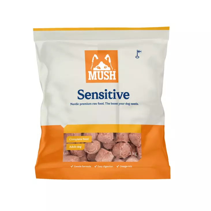 MUSH Sensitive Kana 9 kg (3 x 3 kg) - Mush raakaruoka - 41114 - 1