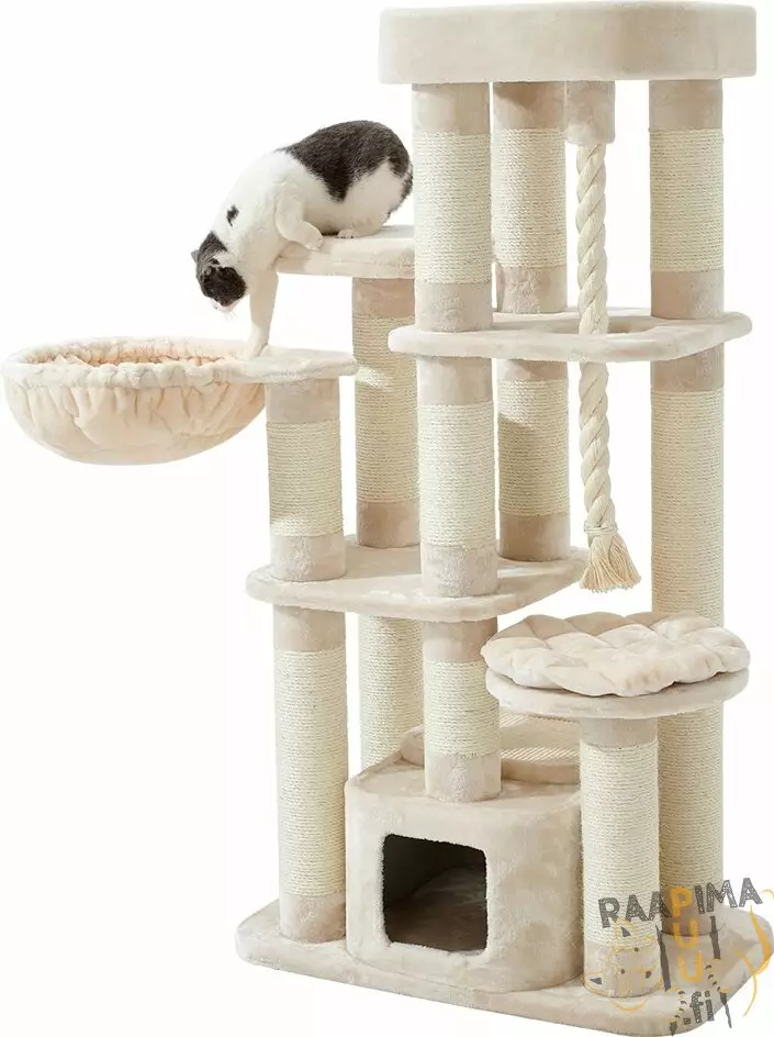 Raapimis- ja kiipeilypuu Fredo, cream - Kissan raapimapuut - 41884 - 1