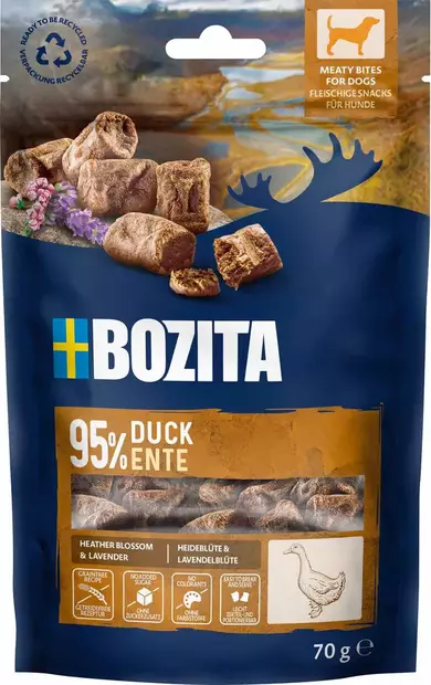 Bozita Meaty Bites Ankka 70g - Pehmeät makupalat koiralle - 42975 - 1
