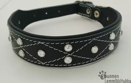 Nahkapanta strasseilla ja koristetikkauksilla. - Koiran nahkapannat - 41855 - 1