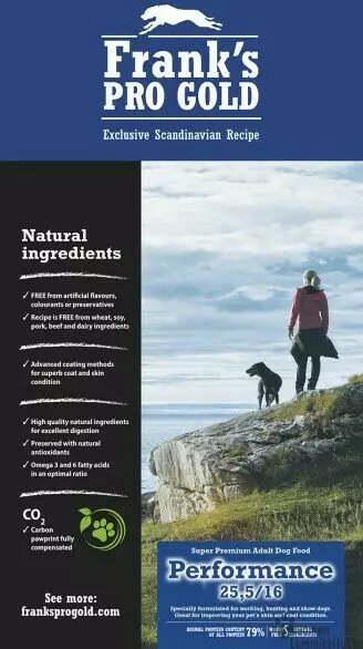Frank´s Pro Gold Performance 15kg - Kuivaruoka aktiiviselle koiralle - 38605 - 1