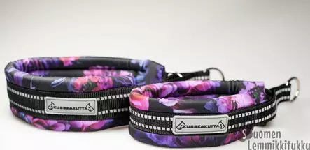 Puolikiristävä Lycrapanta Kukkakosmos, ekstraleveä - Koiran puolikiristävät pannat - 41945 - 1