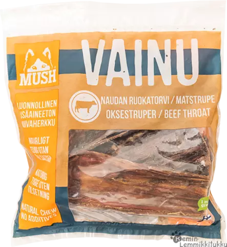 Vainu Kotimainen naudan ruokatorvi, 220g - Kuivatut ruhon osat koiralle - 38865 - 1