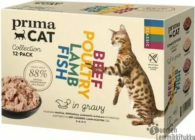 Classic kastikelajitelma 12 x 85 g kastikkeessa - Kissan märkäruoka - 41365 - 1