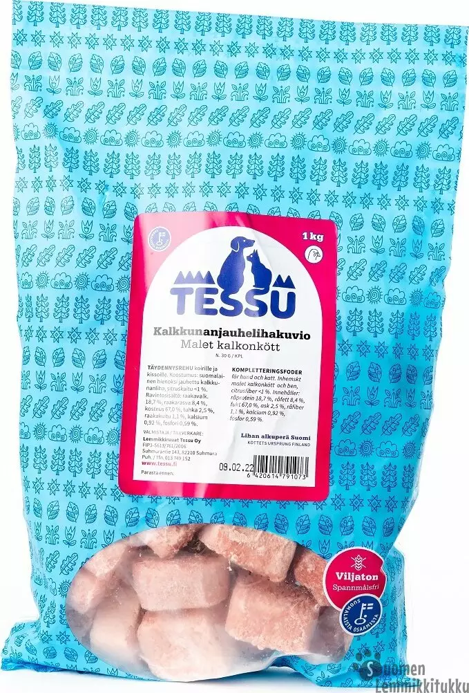 Kalkkunan jauhelihakuvio, ennakkotilaus 4 x 1kg - Tessu raakaruoka - 37485 - 1