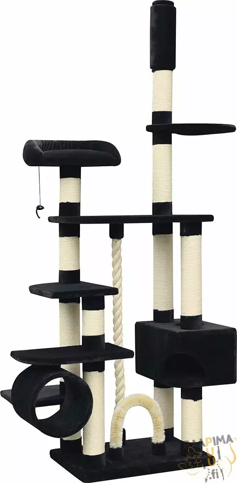 Korkea kiipeily- ja raapimapuu Kingdom, musta - Kissan raapimapuut - 37225 - 1