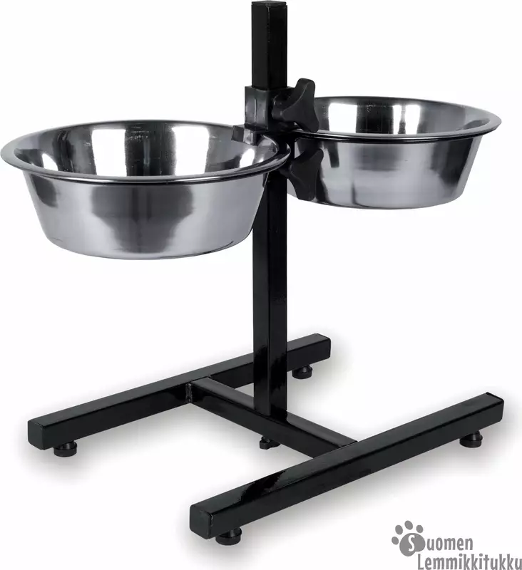 Kuppiteline, säädettävä 2x1L - Koiran kuppitelineet - 39235 - 1