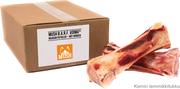 Mush B.A.R.F. Voima® Naudan putkiluut 3kg, ennakkotilaustuote - Mush raakaruoka - 37305 - 1