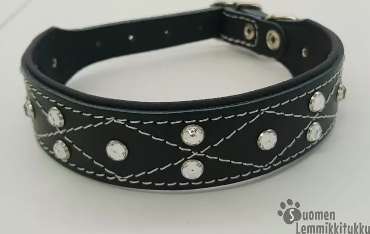 Nahkapanta strasseilla ja koristetikkauksilla. - Koiran nahkapannat - 41855 - 1