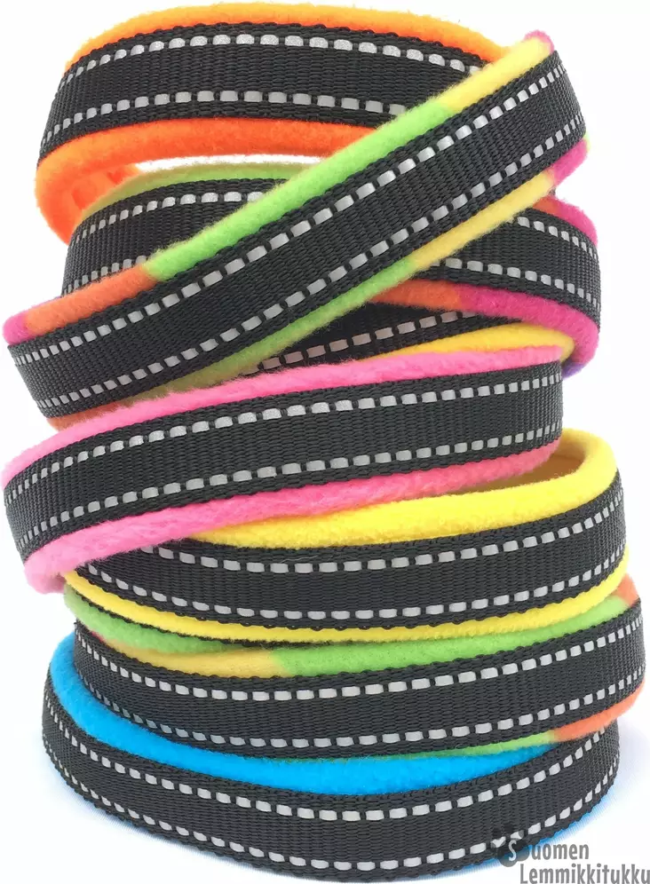 Puolikiristävä heijastinpanta, Pinkki - Koiran puolikiristävät pannat - 41185 - 1