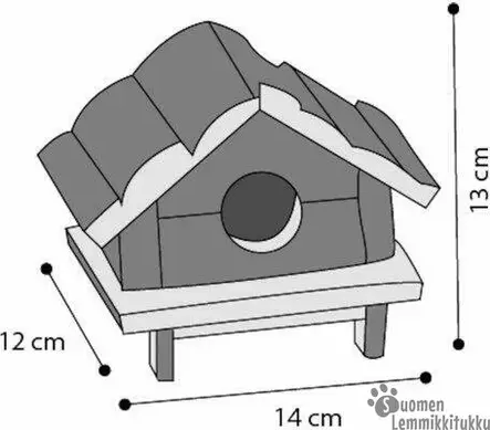 Karlie Flamingotalo HudsonBay 14x12x13cm - Kanin ja jyrsijän mökit ja sisustus - 41066 - 2