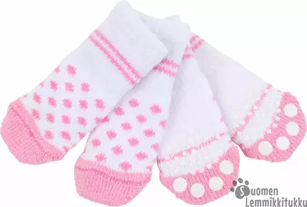 Koiran sukat liukuesteellä, Polka Dot valkoinen - Koiran tossut - 40946 - 1