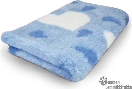 Vetbed Sininen sydämillä 100x150cm - Koiran makuualustat ja viltit - 42366 - 1