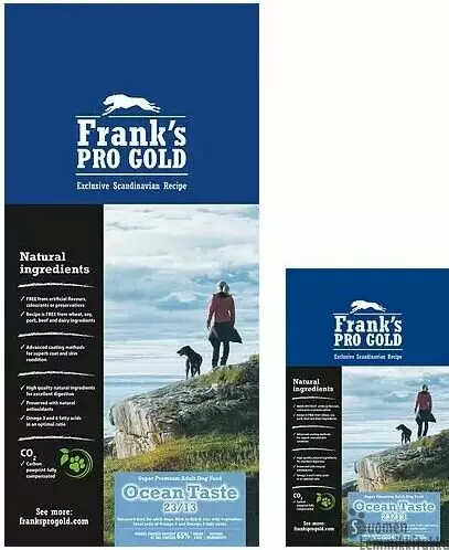 Frank´s Pro Gold OceanTaste 15kg - Kalakuivaruoka koiralle - 38616 - 1