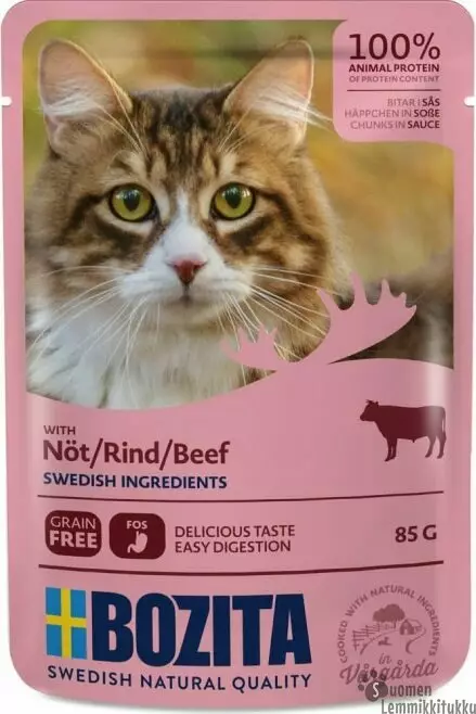 Feline nautaa kastikkeessa annospussissa 85g - Kissan märkäruoka - 39806 - 1