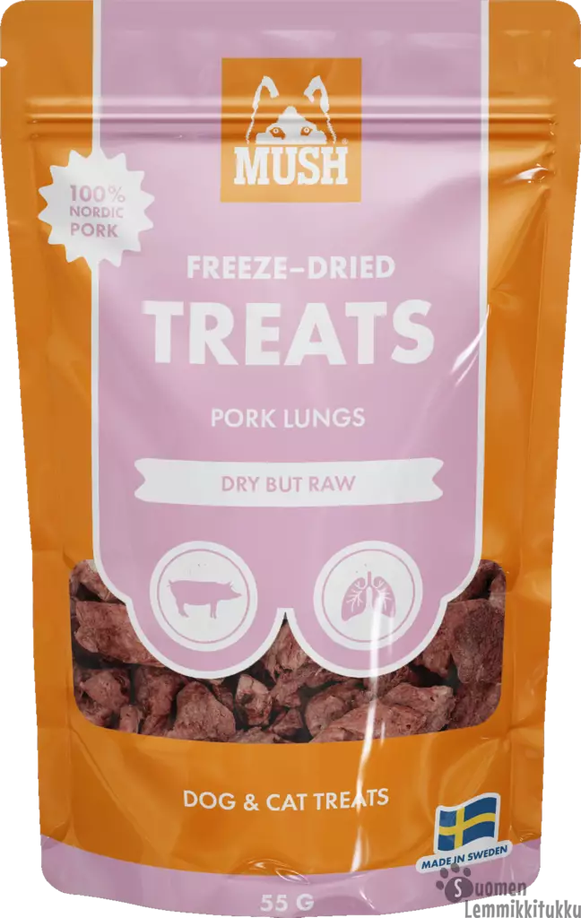 Mush Freeze dried treats sian keuhko 45g - Pehmeät makupalat koiralle - 42546 - 1