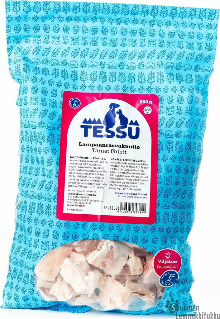 Tessu Lampaanrasvakuutio 800g - Koiran raakaruoka - 39636 - 1