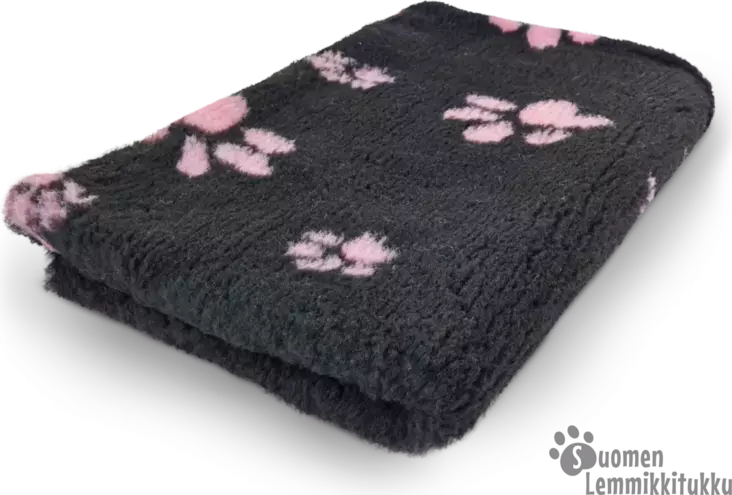 Makuualusta, Musta vaaleanpunaisilla tassuilla - Koiran makuualustat ja viltit - 42426 - 1