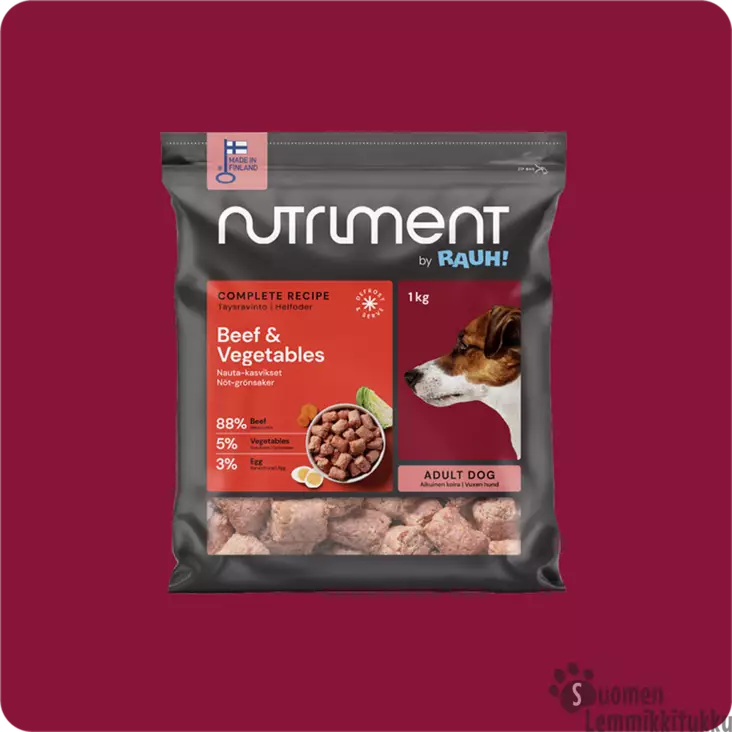 Nutriment By Rauh Nauta-Kasvikset 1 kg - Koiran raakaruoka - 42256 - 1