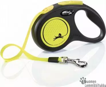 New neon M-koko nylonnauhalla, keltainen - Koiran kelataluttimet - 39256 - 1
