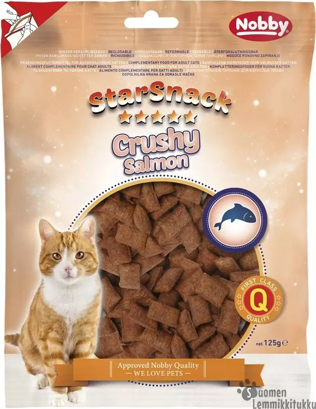StarSnack Crushy Salmon kissannami, 125g - Kissan herkut - 41156 - 1