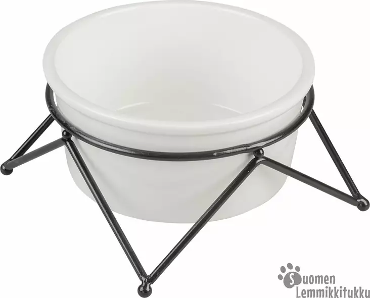 Duvo+ ZigZag ruokakuppi Valkoinen/musta - Koiran ruokakupit - 40376 - 1