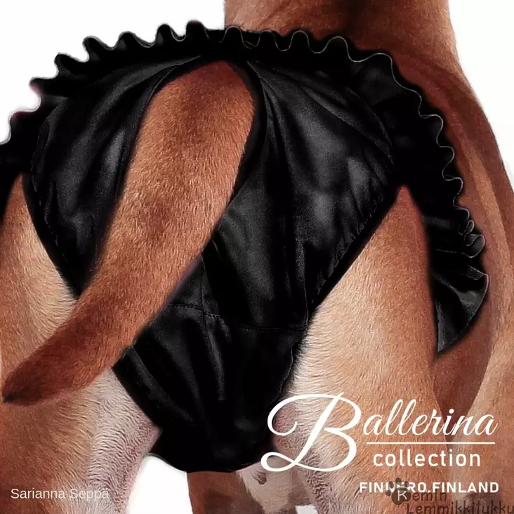 Finnero Ballerina juoksuhousut musta - Koiran juoksuhousut ja urossuojat - 38507 - 1