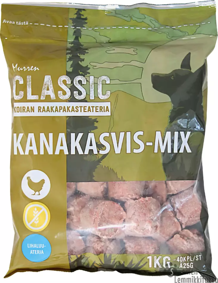 Kana-kasvismix 6x1kg, luullinen, ennakkotilaus - Mush raakaruoka - 41807 - 1