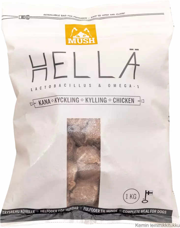 Mush Hellä Kana 6x1kg - Mush raakaruoka - 37387 - 1