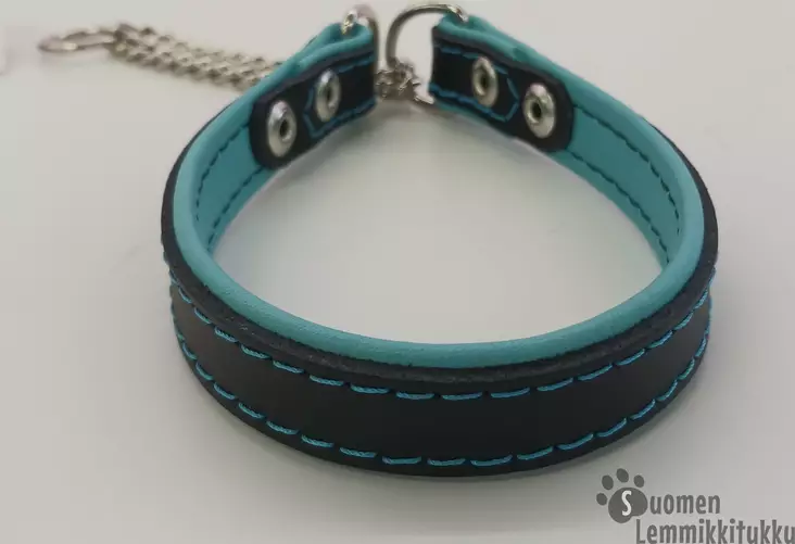 Nahkanasta puolikiristävä nahkapanta - Koiran puolikiristävät pannat - 39927 - 1