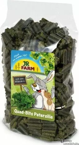 Quad Bits, persiljapalat hammashoitoon, pelletti (Kääpiökaneille, marsuille, hamstereille, hiirille ja chinchilloille sekä muille jyrsijöille) - Kanin ja jyrsijän herkut - 42477 - 1
